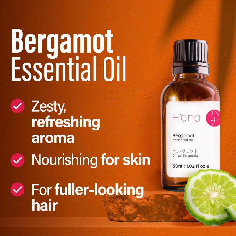 hana H'ana Bergamot Essential Oil - 1.02 Fl Oz - for Hair, Skin, Diffuser, Aromatherapy, DIY Candle & Soap Making - Image 3